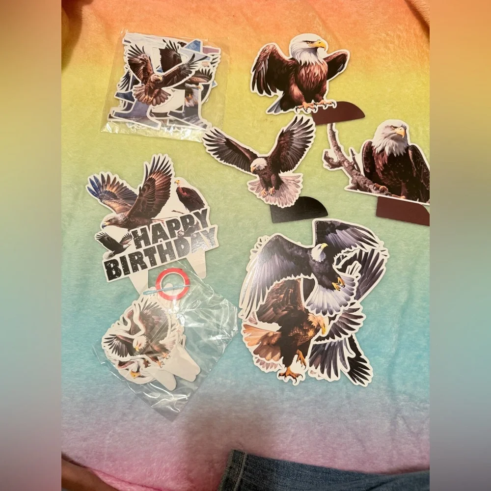 New Eagle Themed Happy Birthday Party Decorations  52 pieces